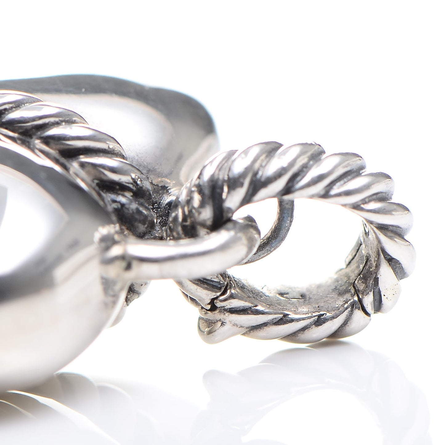 Sterling Silver Cable Heart Pendant