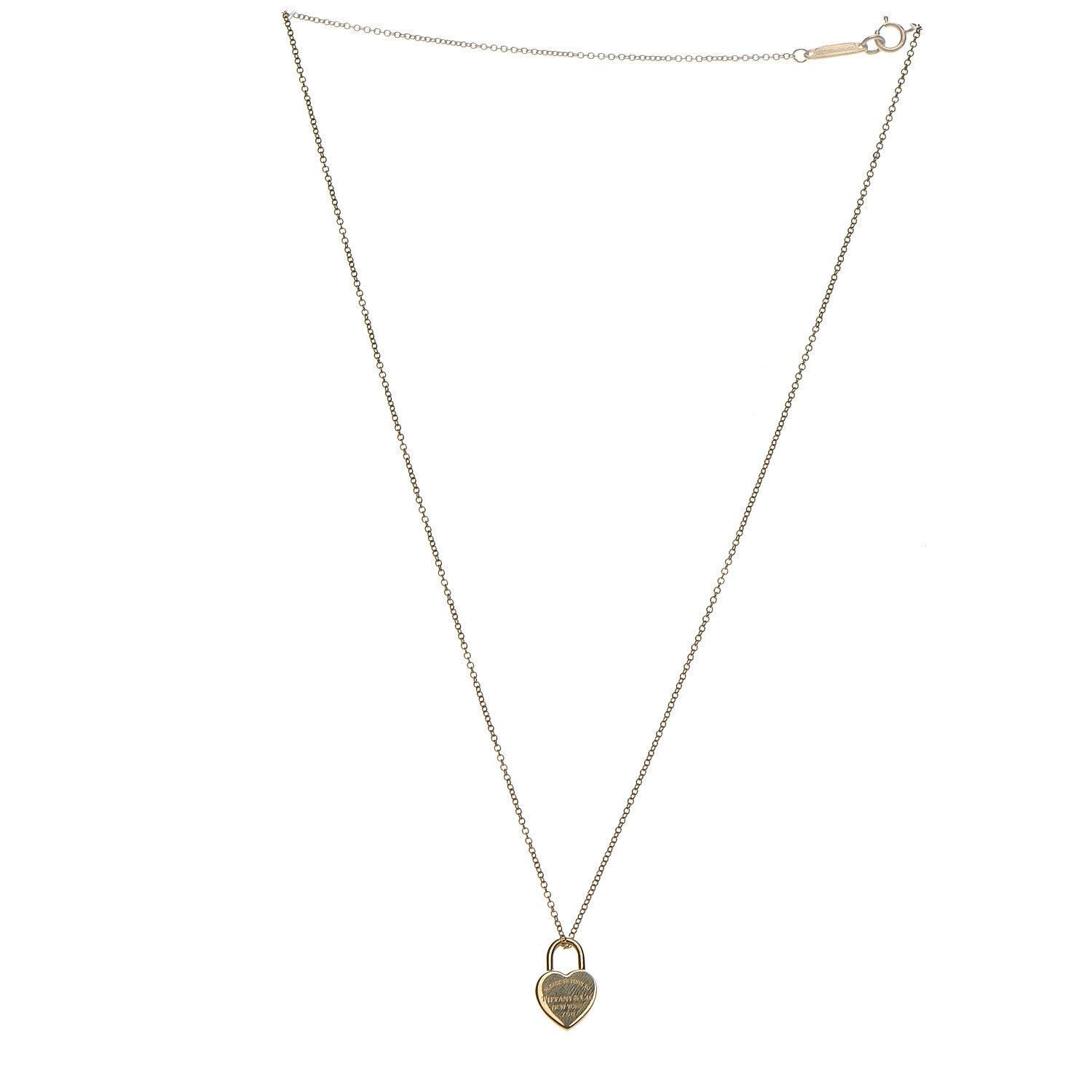 Tiffany 18K Yellow Gold Return to Heart Tag Pendant Necklace 9 of 10