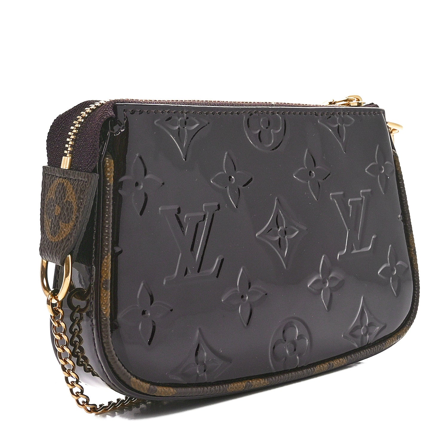 Louis Vuitton Vernis Monogram Mini Pochette Accessories Amarante 2 of 8