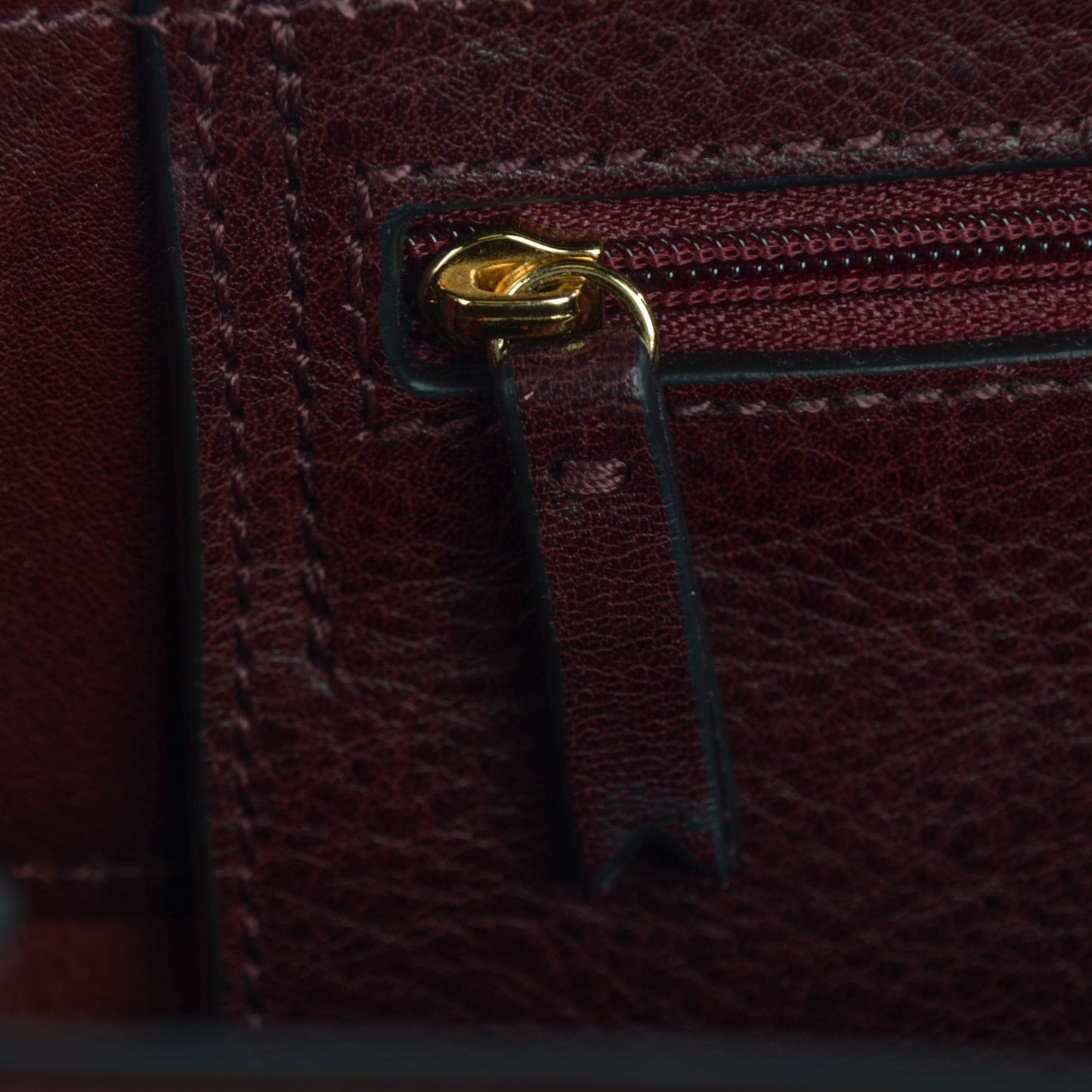 Natural Leather Small Bayswater Oxblood