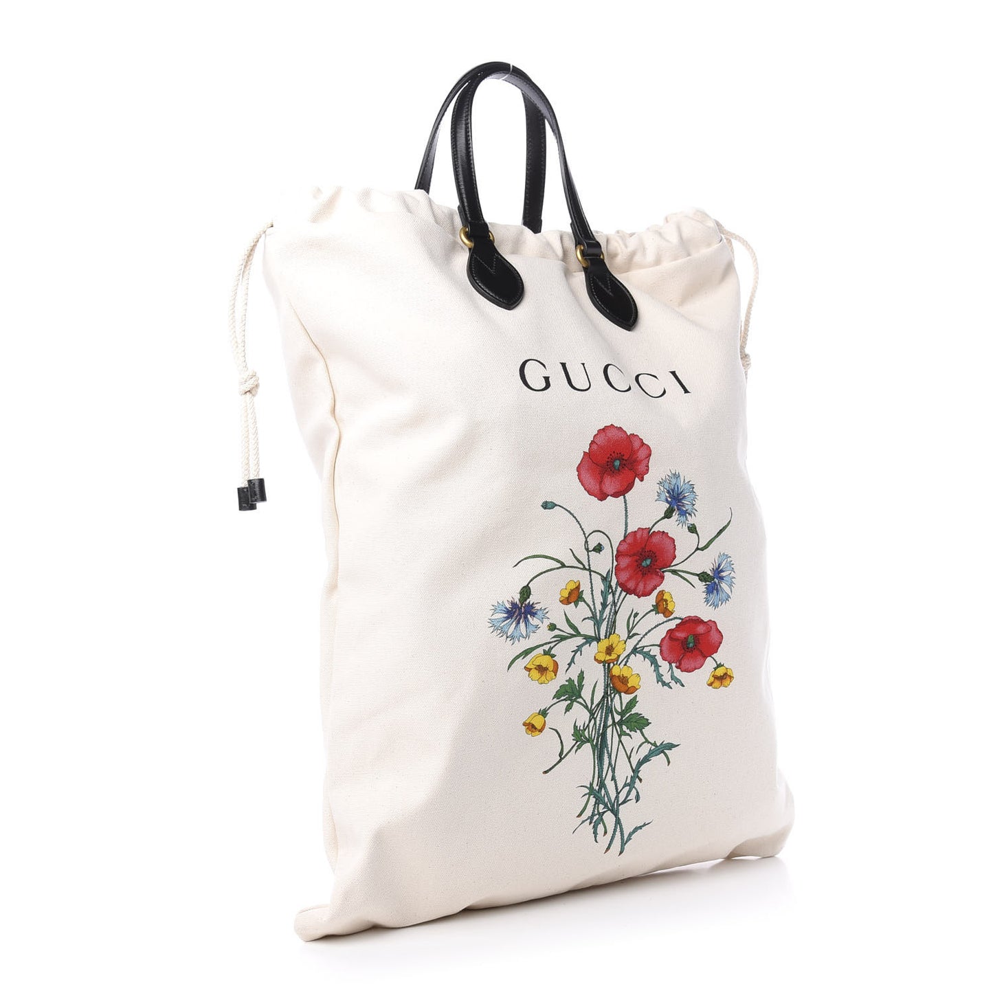 Canvas Chateau Marmont Drawstring Tote Beige