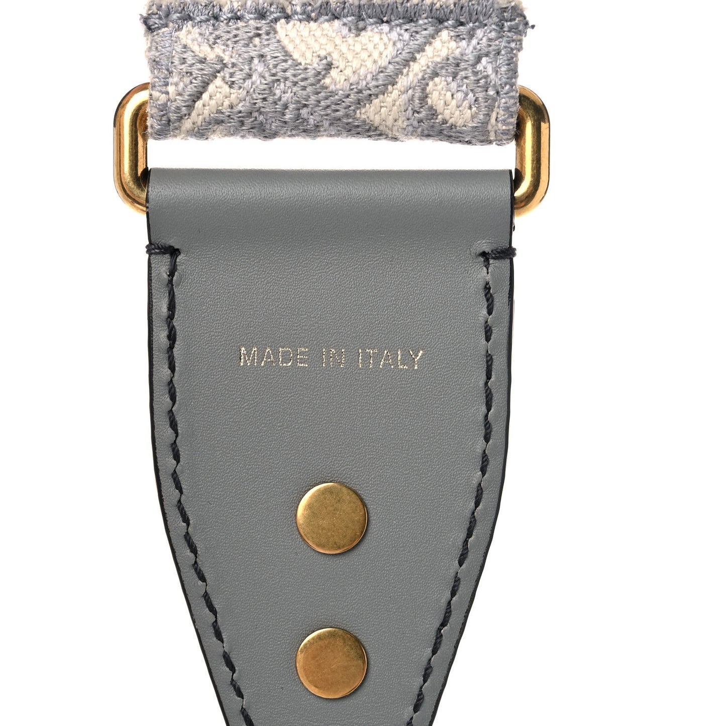 Oblique Studded Shoulder Strap Gris Multicolor