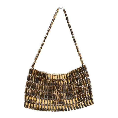 Crystal Embellished Minaudiere Small Bag Bronze