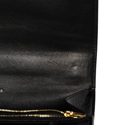 Balenciaga Calfskin Losange Monogram Embossed Medium Sharp Top Handle Bag Black 11 of 11