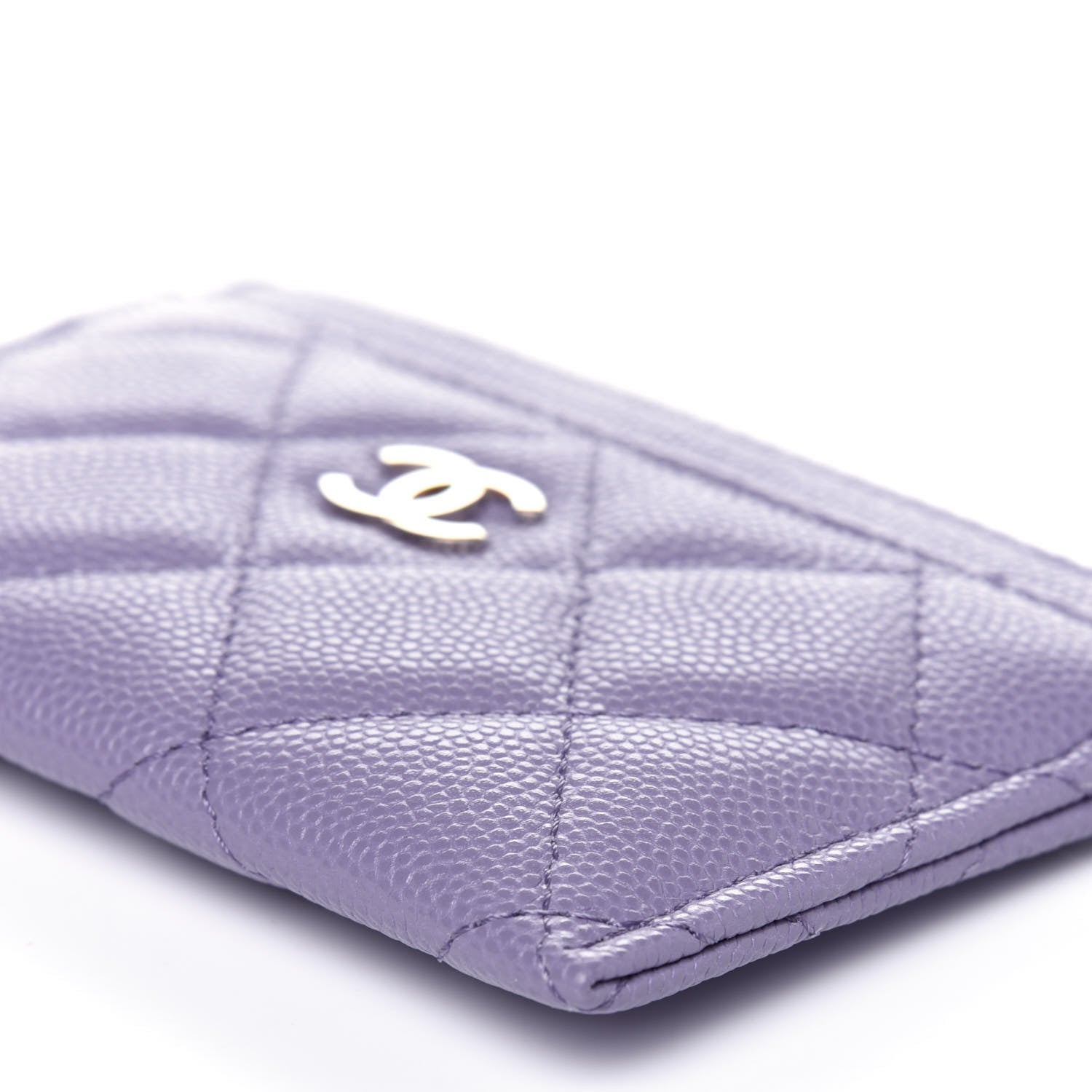 Chanel Caviar Quilted Card Holder Purple 10 of 11