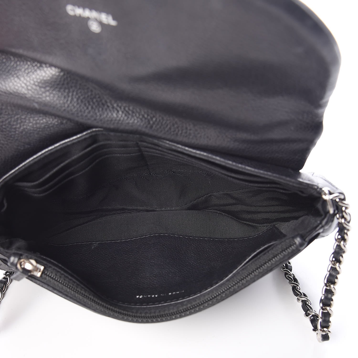 Chanel Caviar Half Moon Wallet On Chain WOC Black 5 of 12