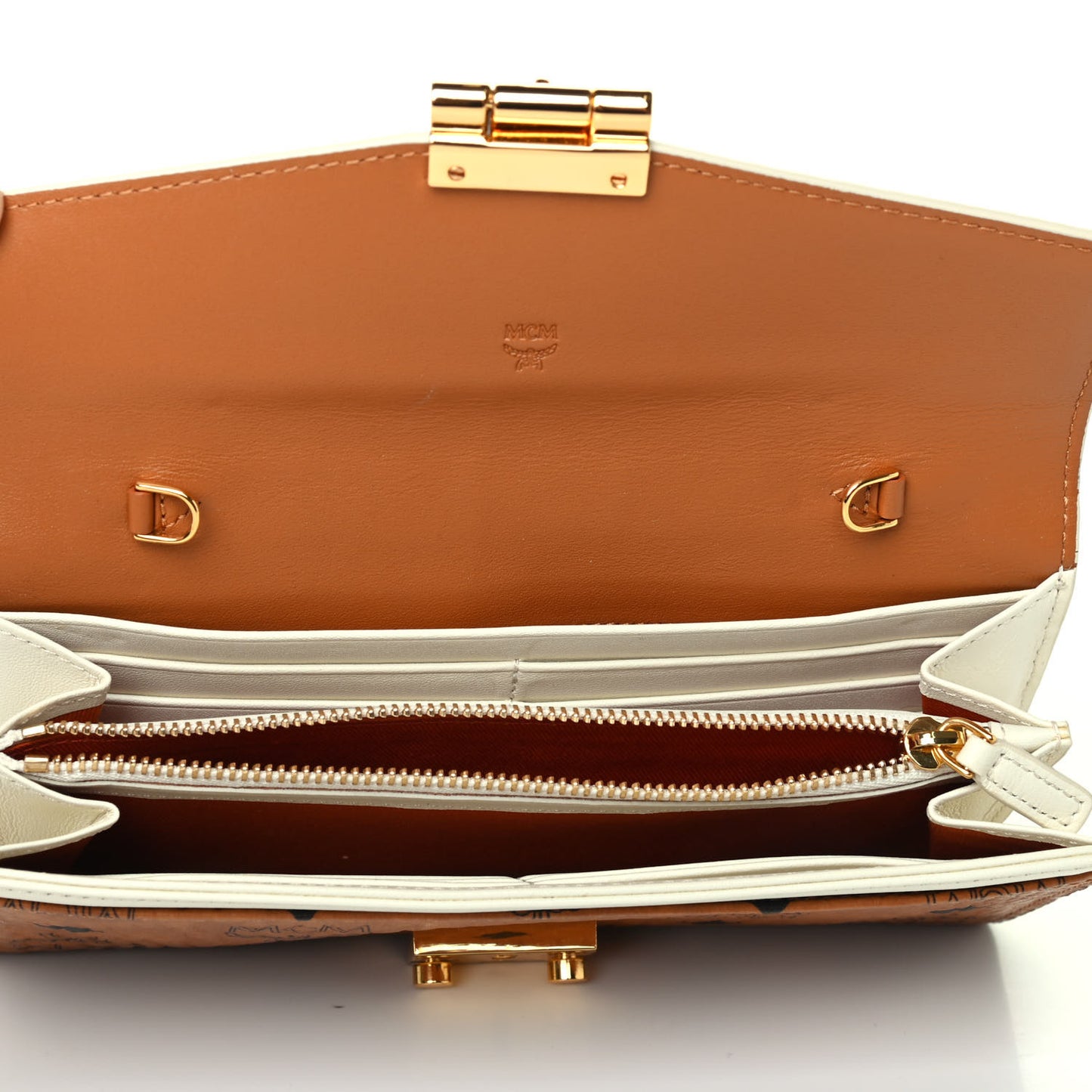 Visetos Large Patricia Wallet On Chain Cognac