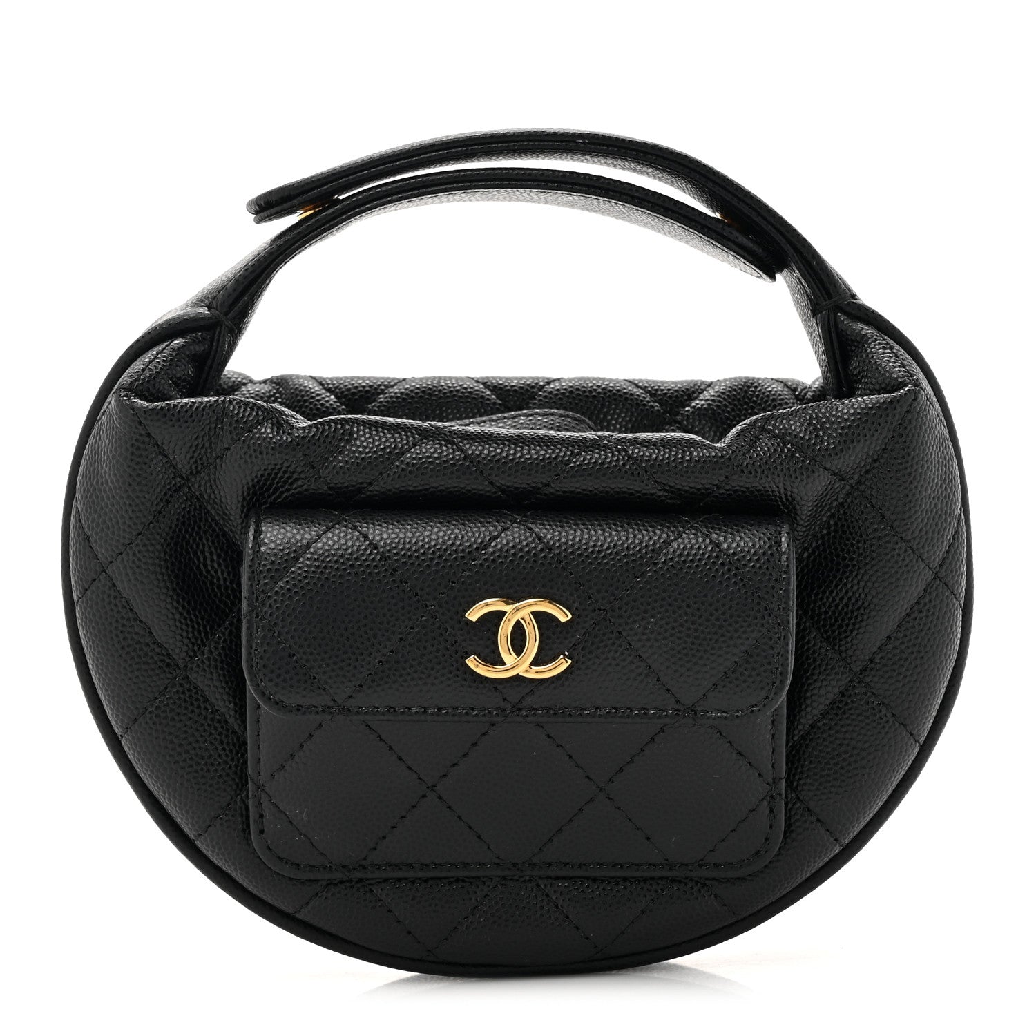 Chanel Caviar Quilted Polly Pocket Pouch Hobo Black 1 of 11