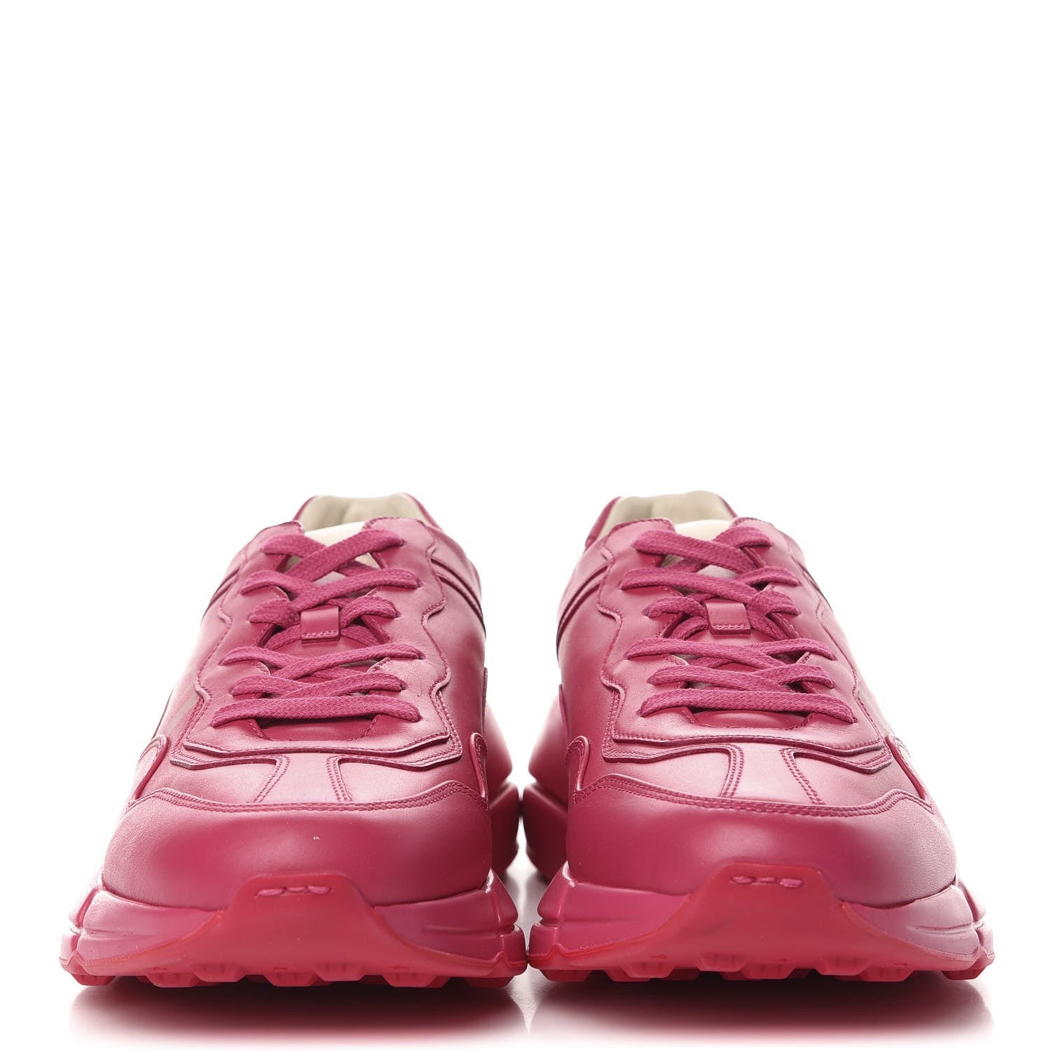 Gucci Calfskin Logo Mens Rhyton Sneakers 9.5 Box Pink 2 of 10
