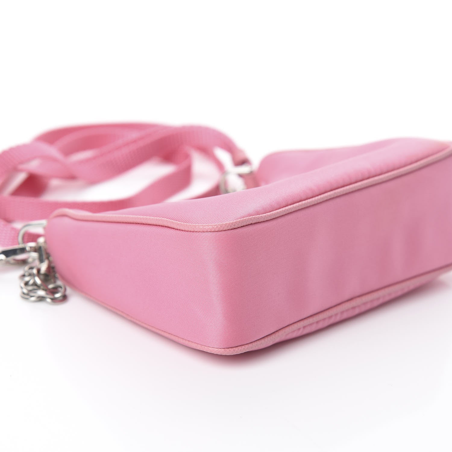 Prada Tessuto Nylon Saffiano Mini Re-Edition 2000 Shoulder Bag Begonia 6 of 7