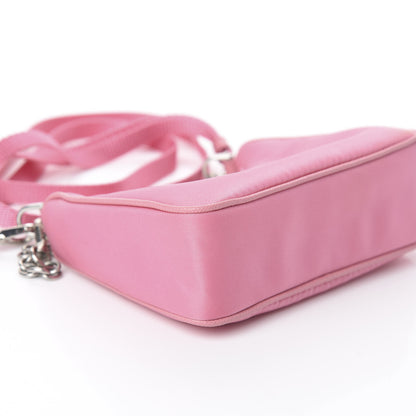 Prada Tessuto Nylon Saffiano Mini Re-Edition 2000 Shoulder Bag Begonia 6 of 7