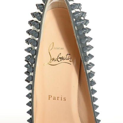 Christian Louboutin Patent Pigalle Plato Spikes 120 Pumps 37 Acier 7 of 7