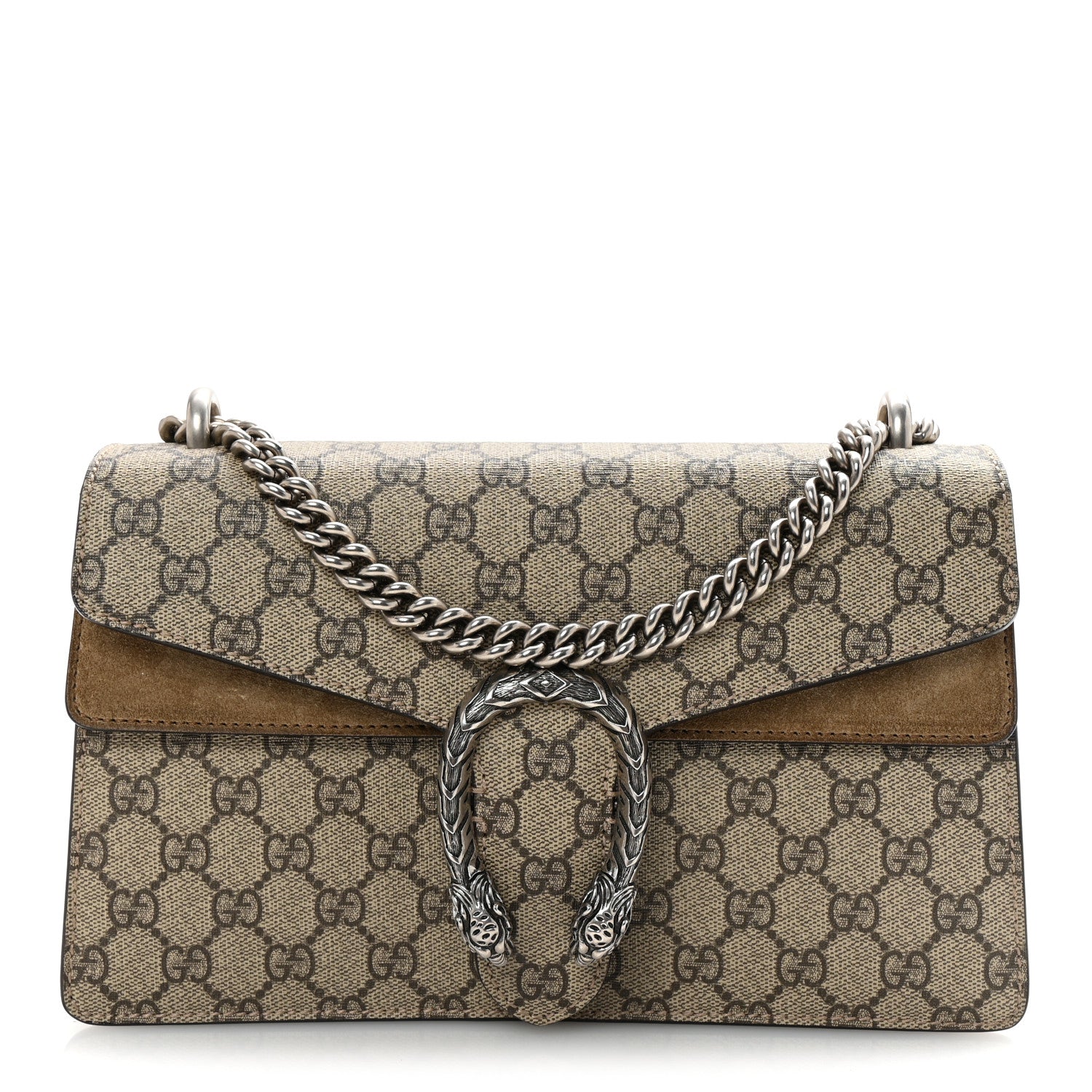 Gucci GG Supreme Monogram Small Dionysus Shoulder Bag Taupe 1 of 10
