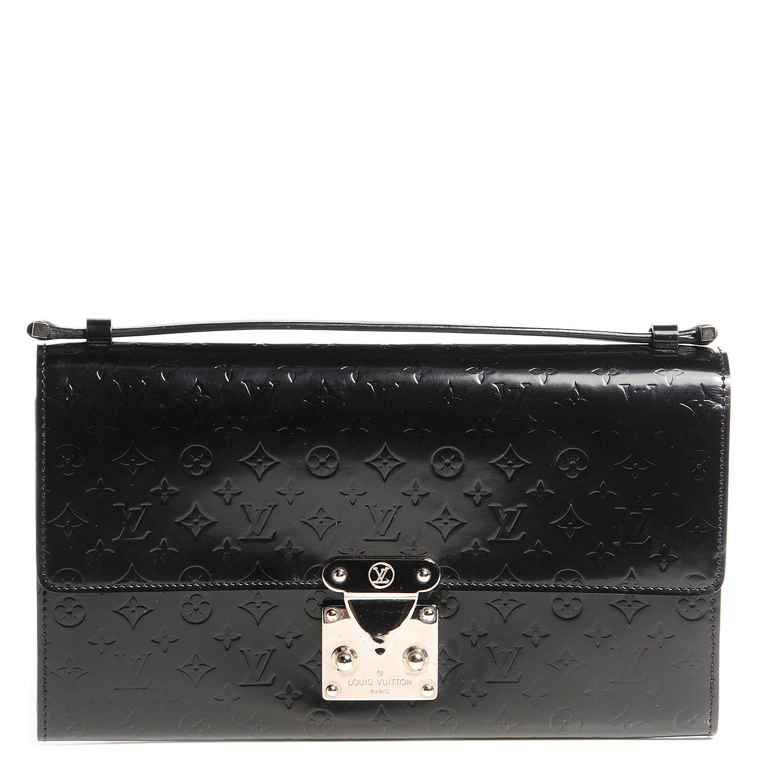 Louis Vuitton Monogram Glace Anouchka Pochette MM Black 1 of 7