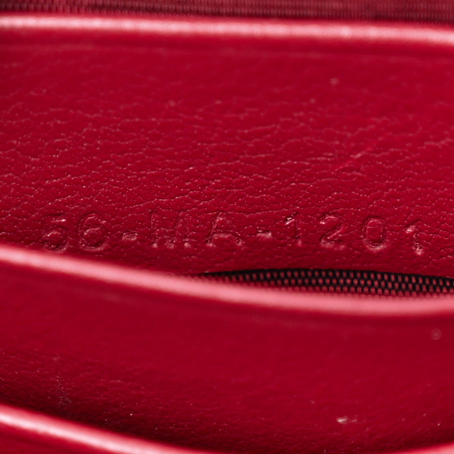Patent Cannage Lady Dior Phone Holder Red