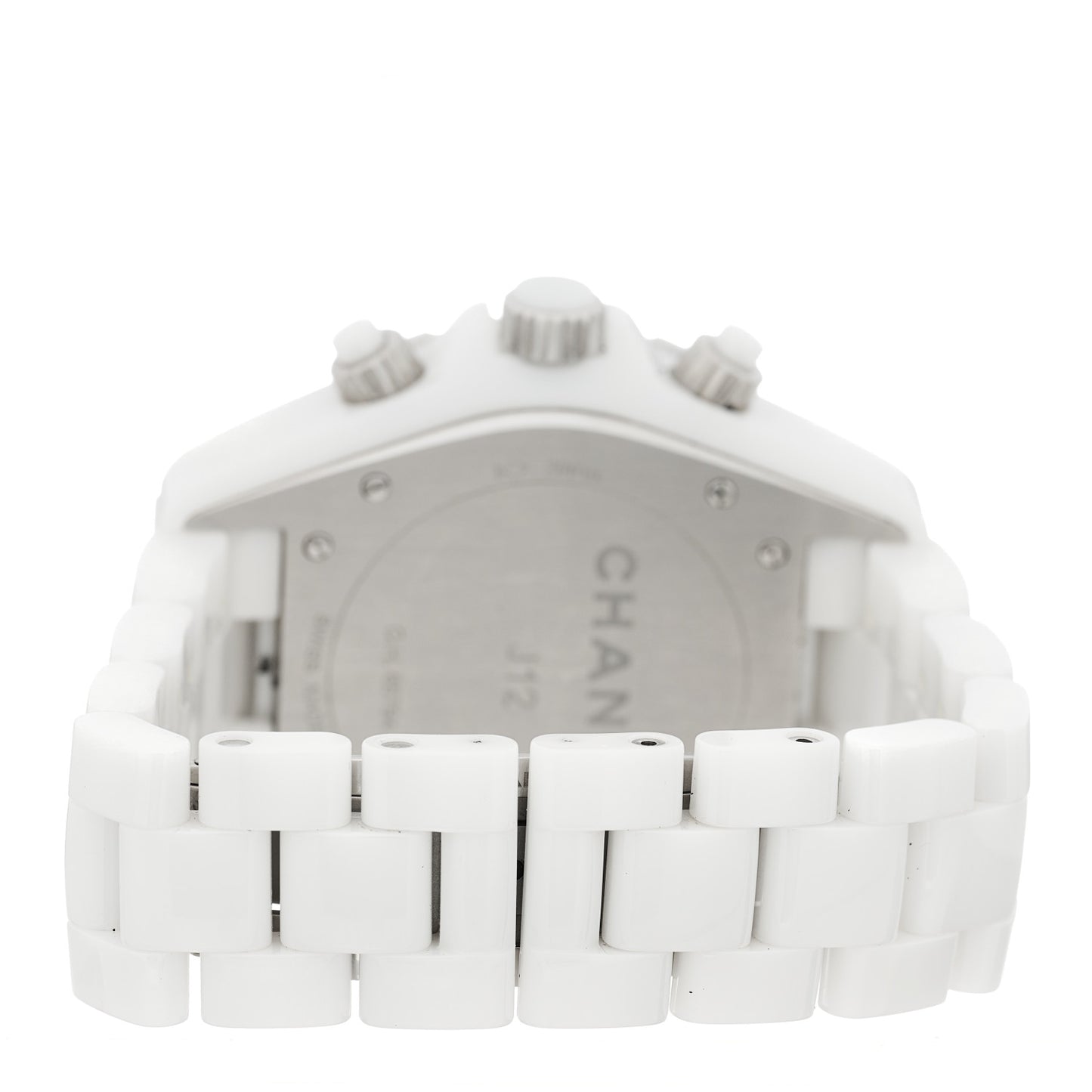 Stainless Steel Ceramic Diamond 41mm J12 Chronograph Automatic Watch White