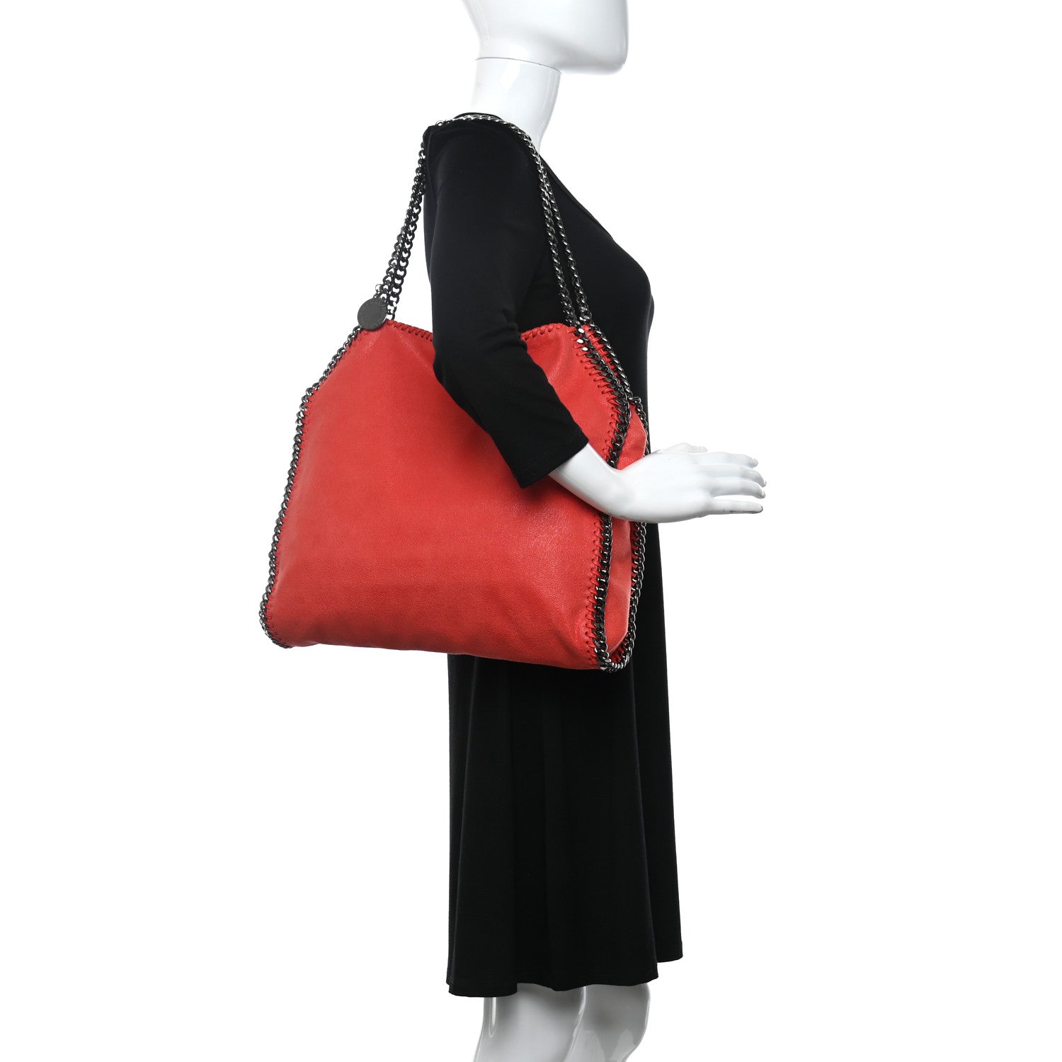 Stella McCartney Shaggy Deer Falabella Tote Cherry 2 of 10