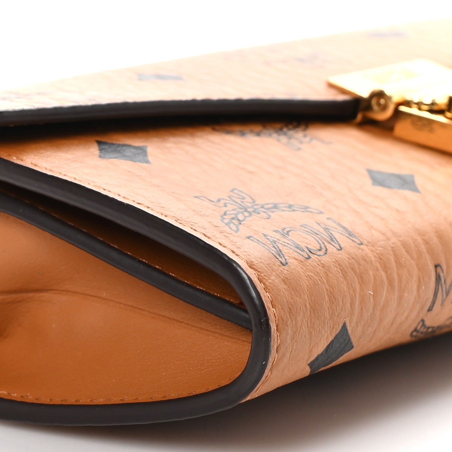 MCM Visetos Large Patricia Chain Wallet Cognac 8 of 9