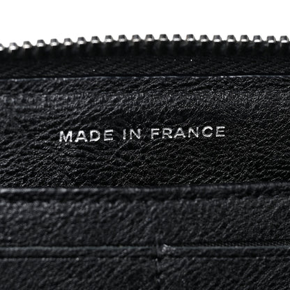 Chanel Calfskin Quilted Boy Chain Large Gusset Zip Around Wallet Black 8 of 15