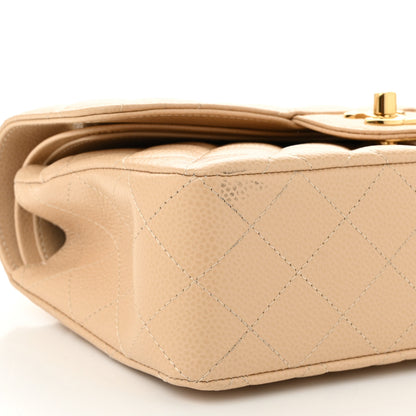 Chanel Caviar Quilted Small Double Flap Beige 9 of 11