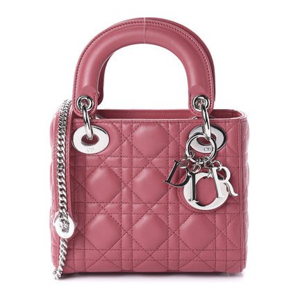 Christian Dior Lambskin Cannage Mini Lady Dior Pink 1 of 10