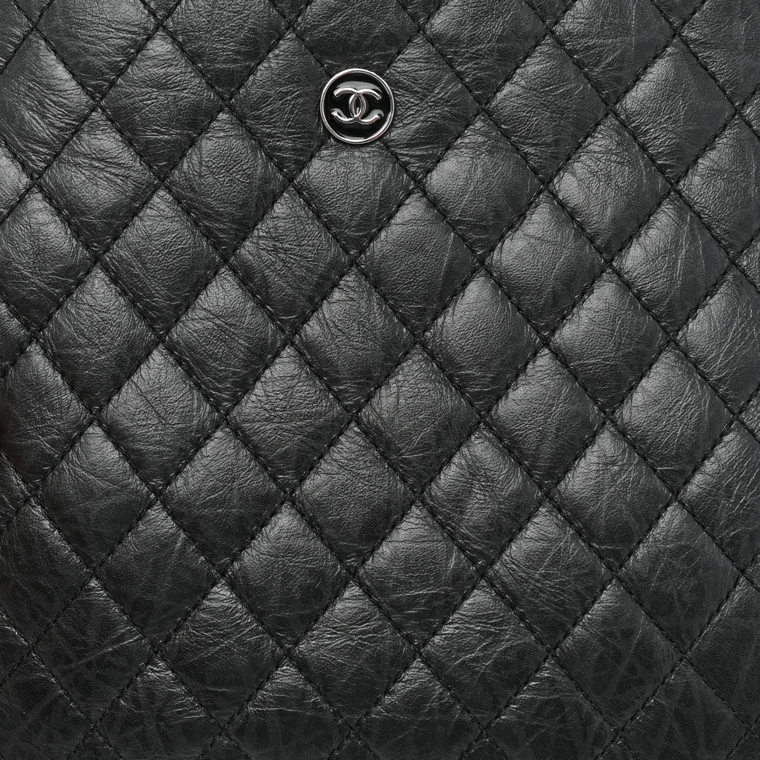 Chanel Aged Calfskin Quilted Crossbody Bag Black 12 of 12