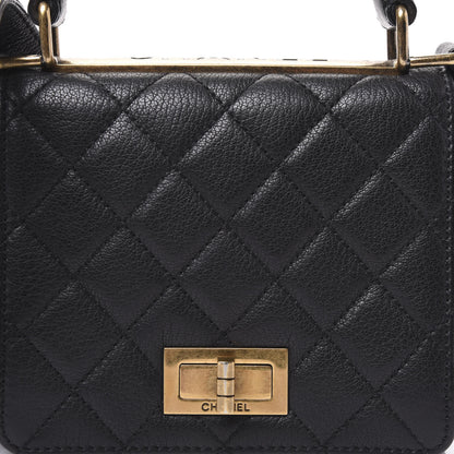Chanel Goatskin Quilted Small Rita Top Handle Flap Black 9 of 9