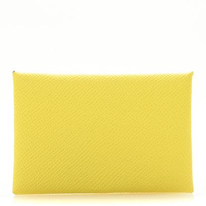 Hermes Epsom Calvi Card Case Lime 1 of 9