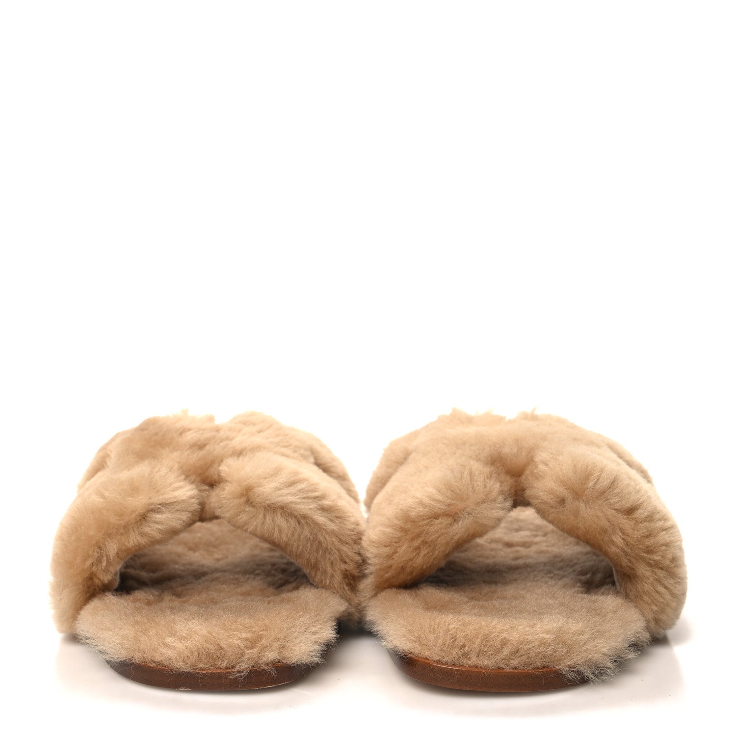 Hermes Woolskin Oran Sandals 41.5 Beige Argile 2 of 8