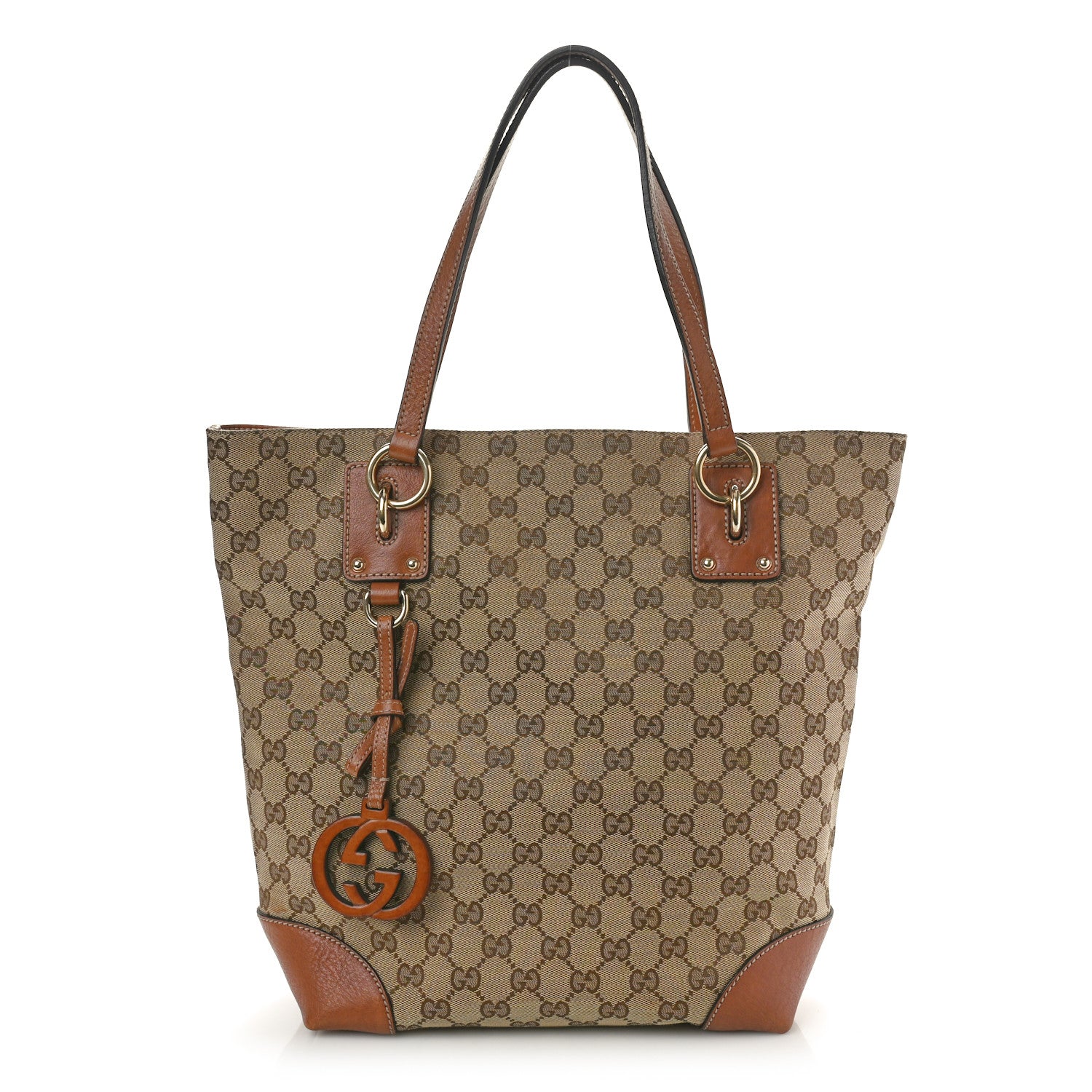 Gucci Guccissima Medium Charm Tote Light Brown 1 of 10