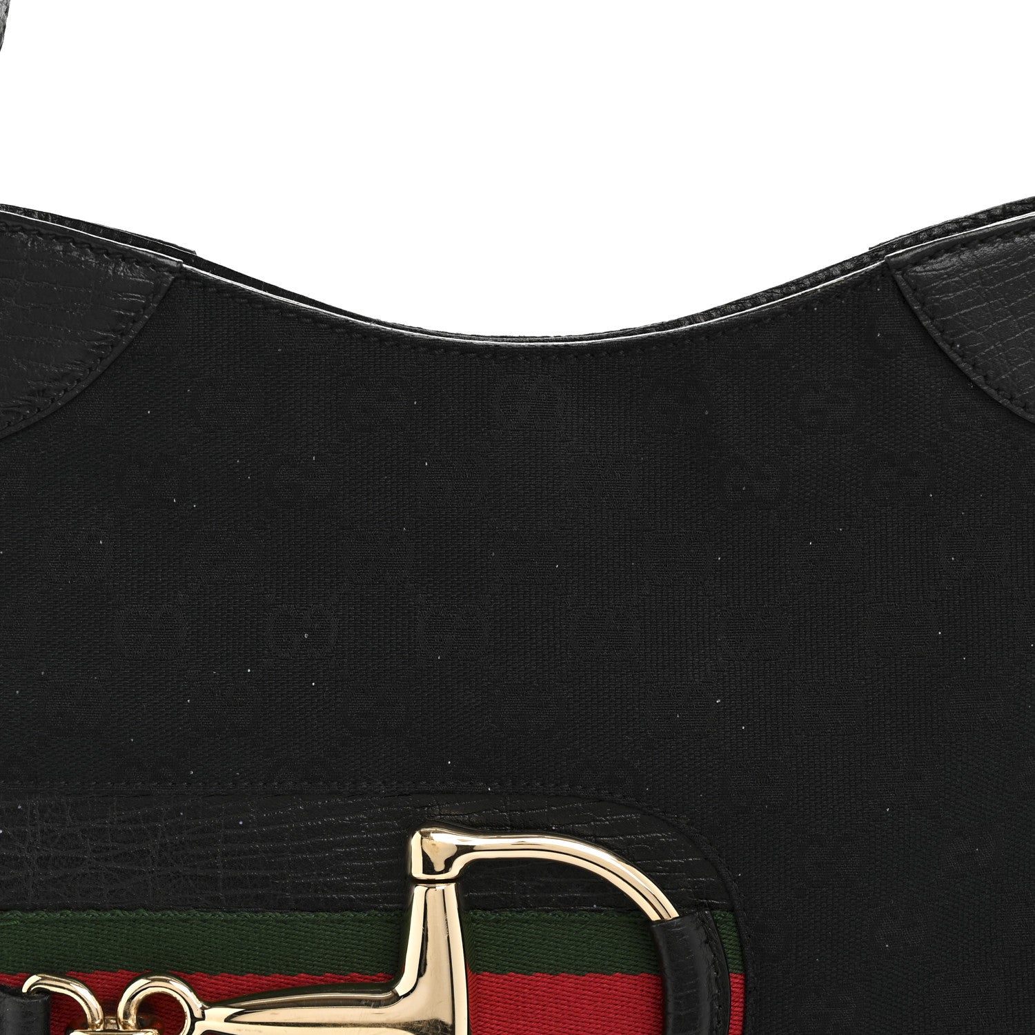Gucci Monogram Web Hasler Hobo Black 8 of 11