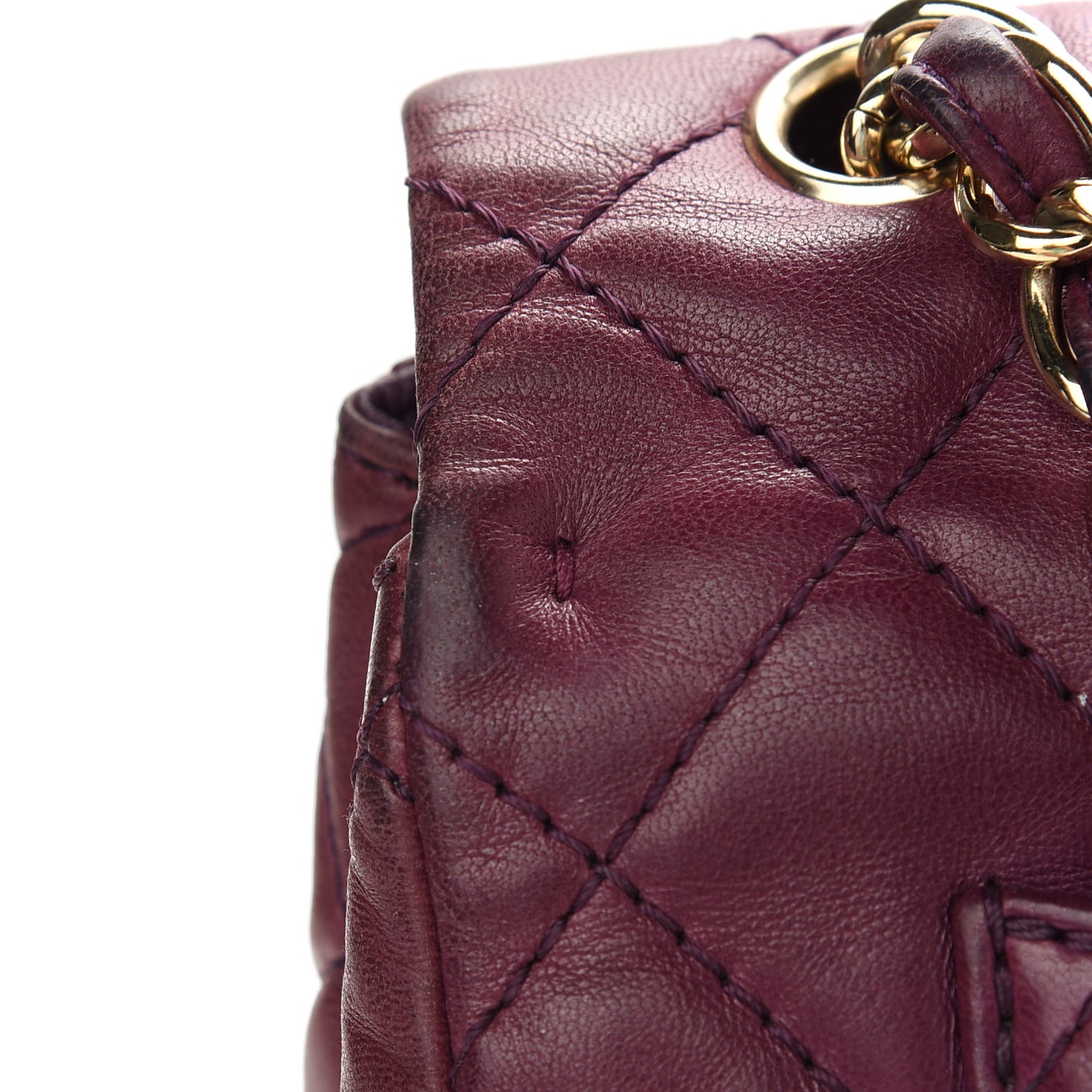 Lambskin Quilted Jumbo Single Flap Purple