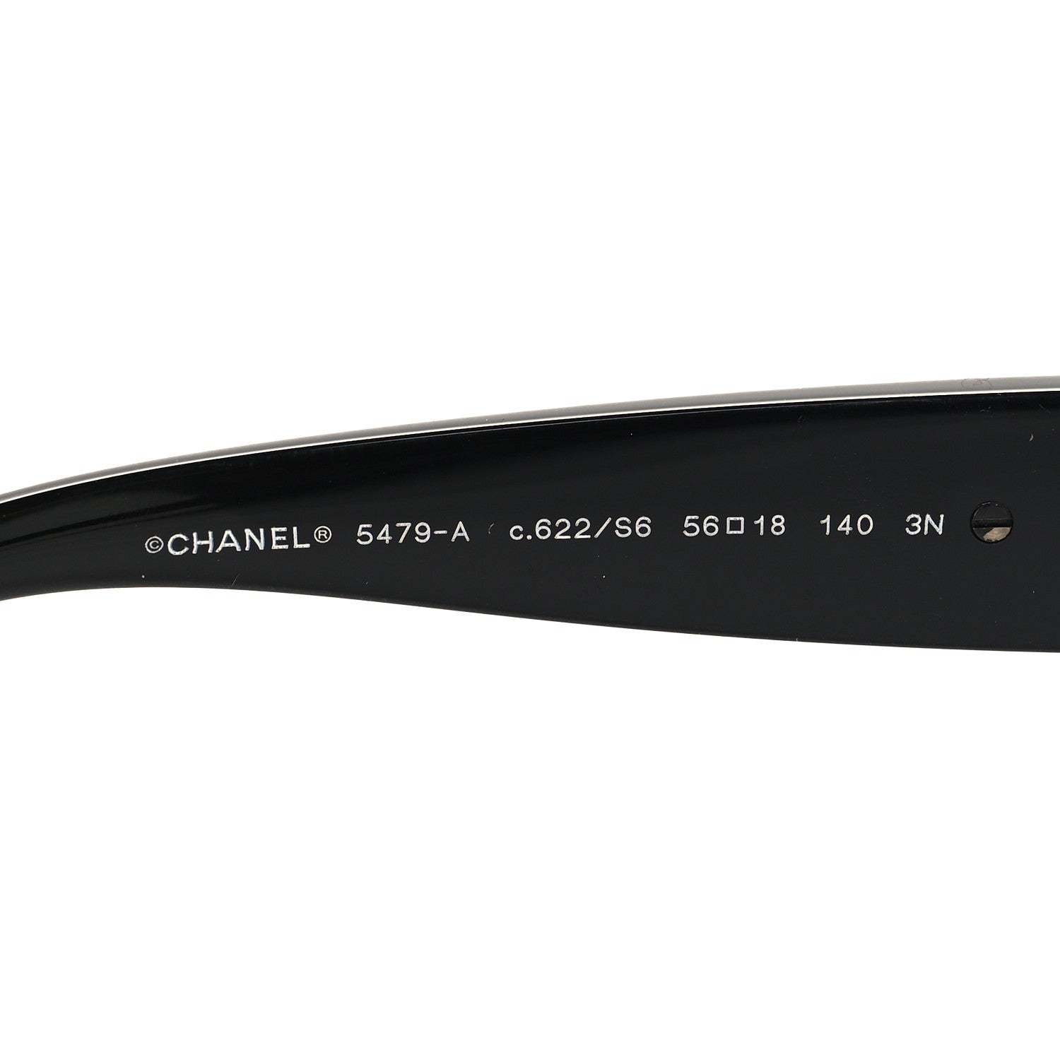 Chanel Acetate Charms Pearl Square Sunglasses 5479-A Black Gold