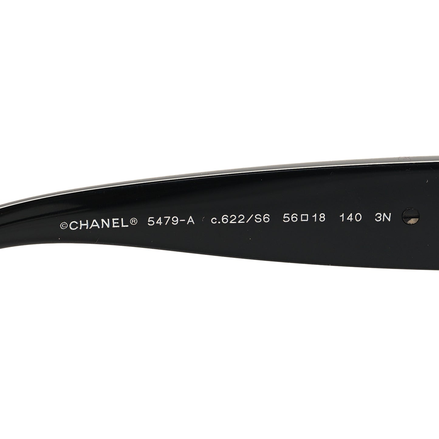 Acetate Charms Pearl Square Sunglasses 5479-A Black Gold