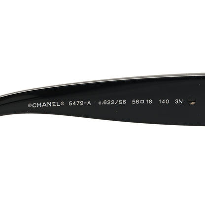 Chanel Acetate Charms Pearl Square Sunglasses 5479-A Black Gold 5 of 7