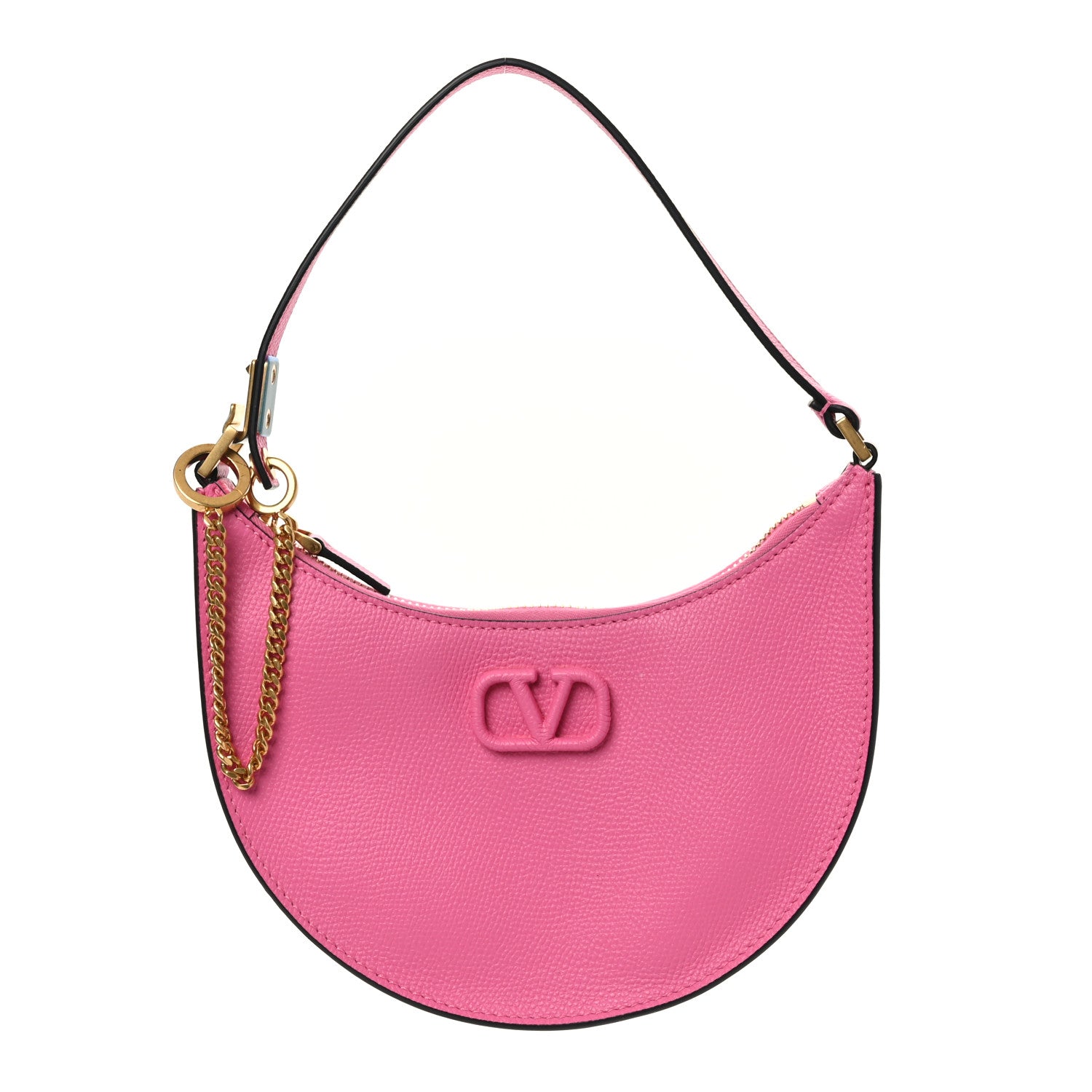 Valentino Garavani Grainy Calfskin Mini Vlogo Hobo Bag Feminine Pink 1 of 7