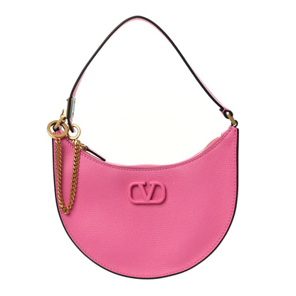 Valentino Garavani Grainy Calfskin Mini Vlogo Hobo Bag Feminine Pink 1 of 7