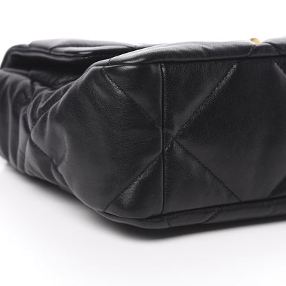 Chanel Goatskin Quilted Large 19 Flap Black 10 of 12