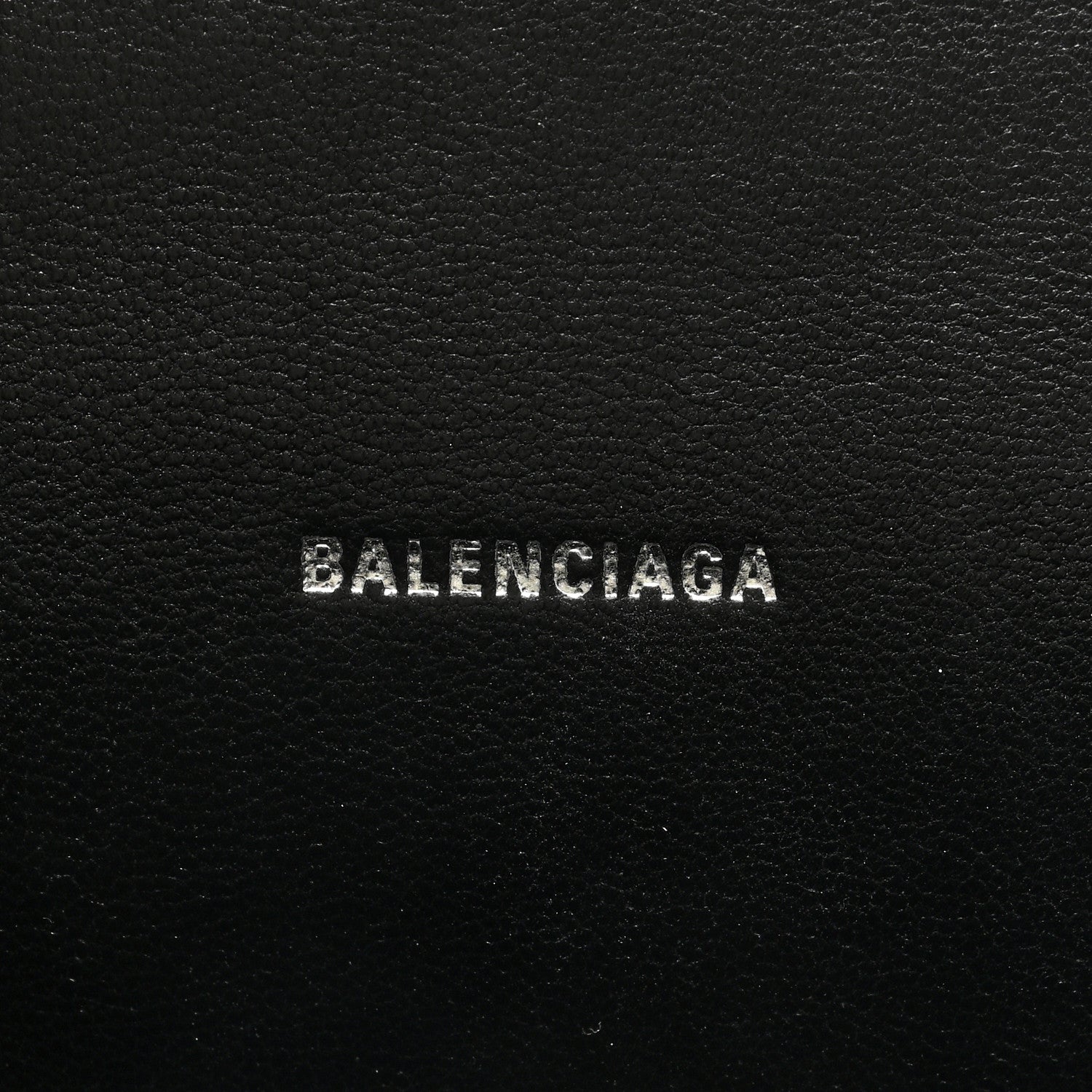 Balenciaga Strass Suede Allover Logo Hourglass Top Handle Bag XS with Chain Silver Black 6 of 9