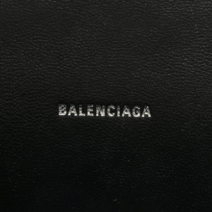 Balenciaga Strass Suede Allover Logo Hourglass Top Handle Bag XS with Chain Silver Black 6 of 9