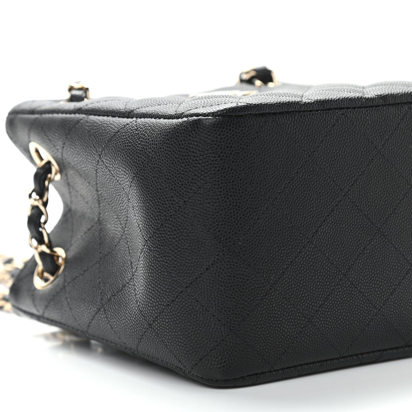 Caviar Quilted Mini Bucket Bag Black
