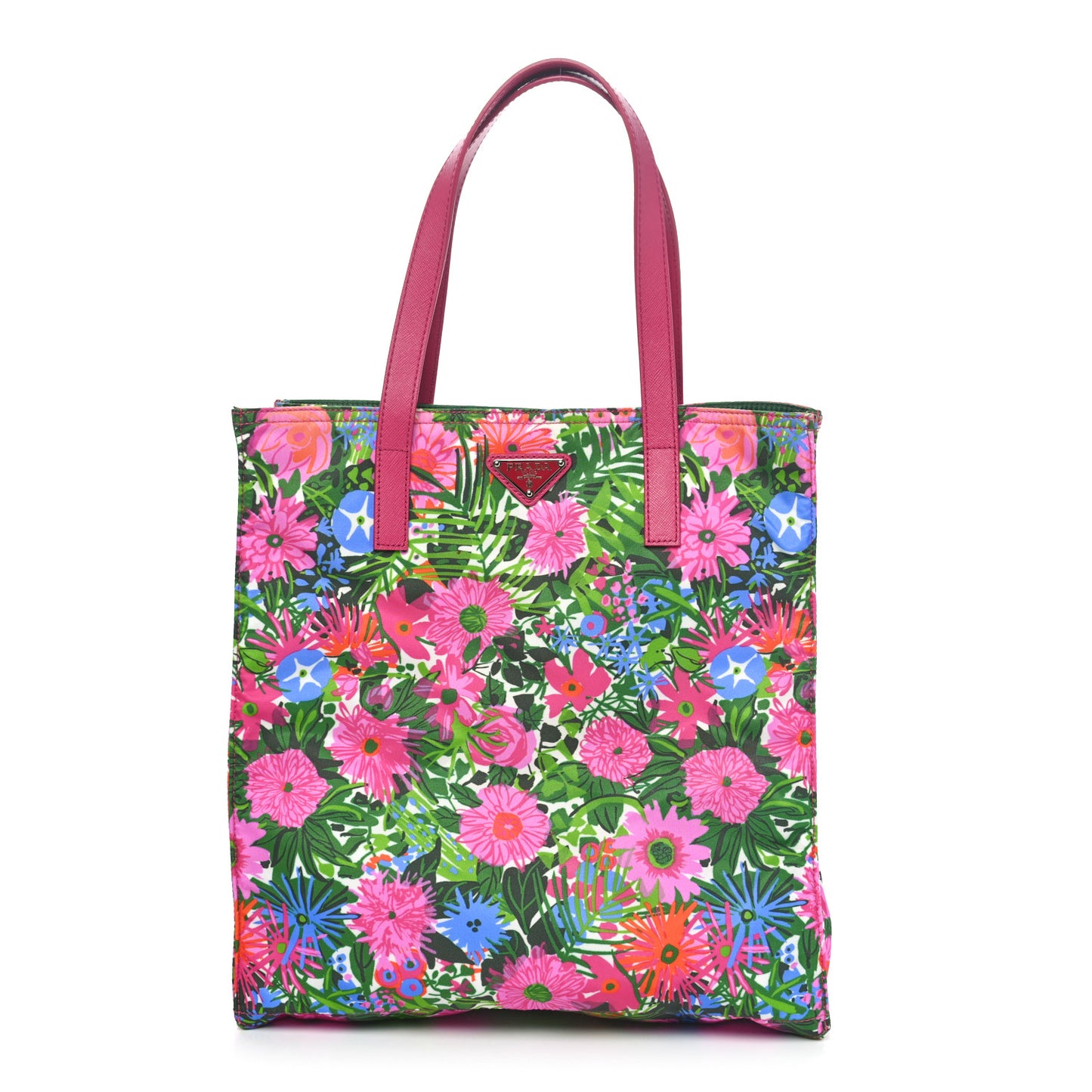 Tessuto Nylon Floral Print Tote Pink