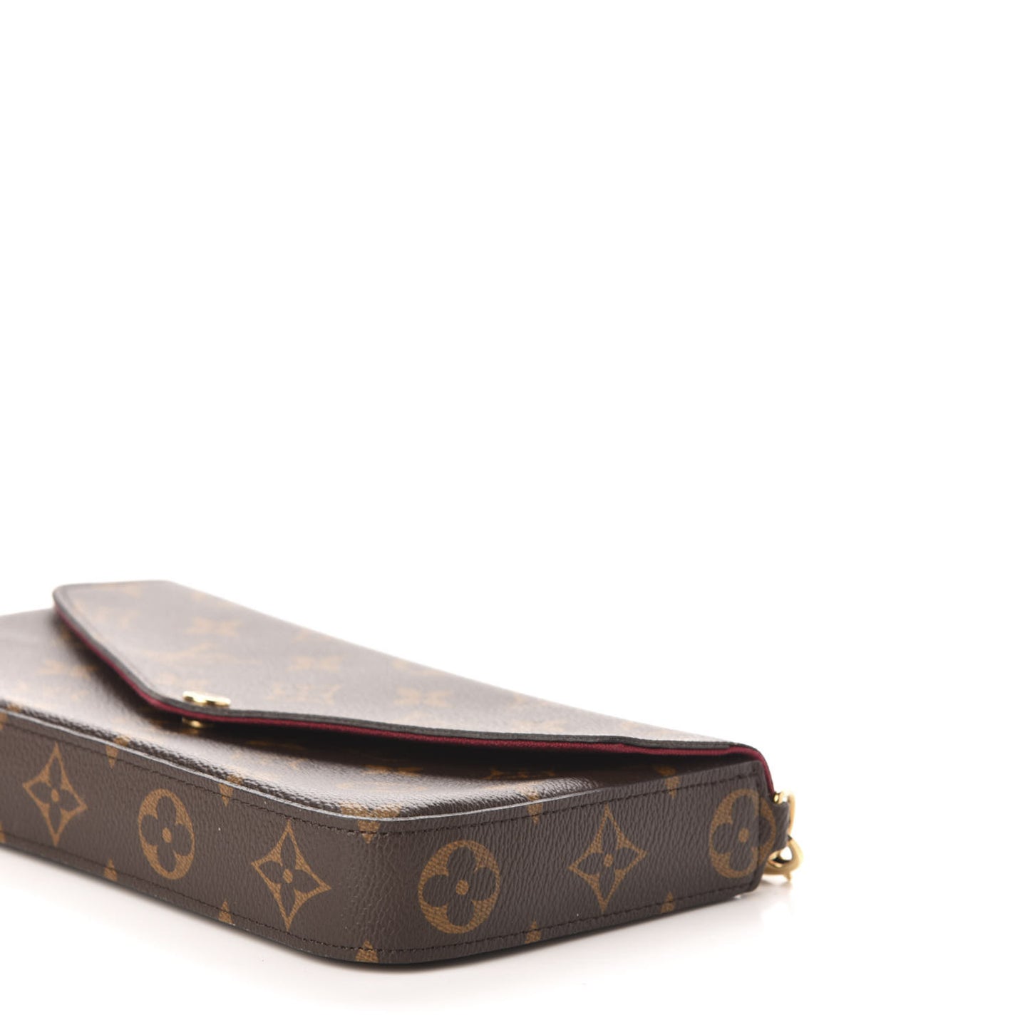 Monogram Pochette Felicie Chain Wallet Fuchsia