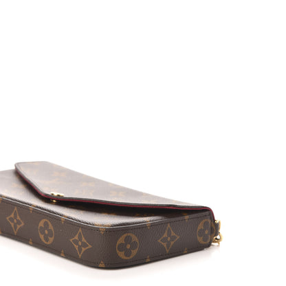 Louis Vuitton Monogram Pochette Felicie Chain Wallet Fuchsia 9 of 14