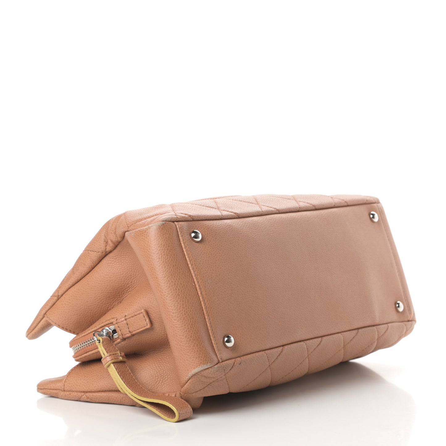 Caviar Quilted Timeless CC Shopping Tote Beige