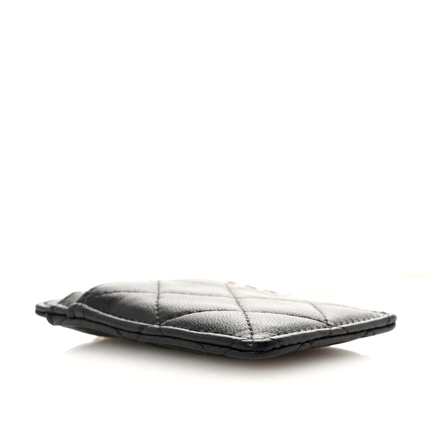 Chanel Lambskin Quilted Card Holder On Chain Black 3 of 10