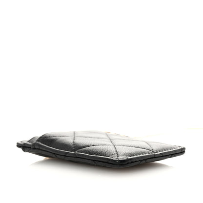 Chanel Lambskin Quilted Card Holder On Chain Black 3 of 10