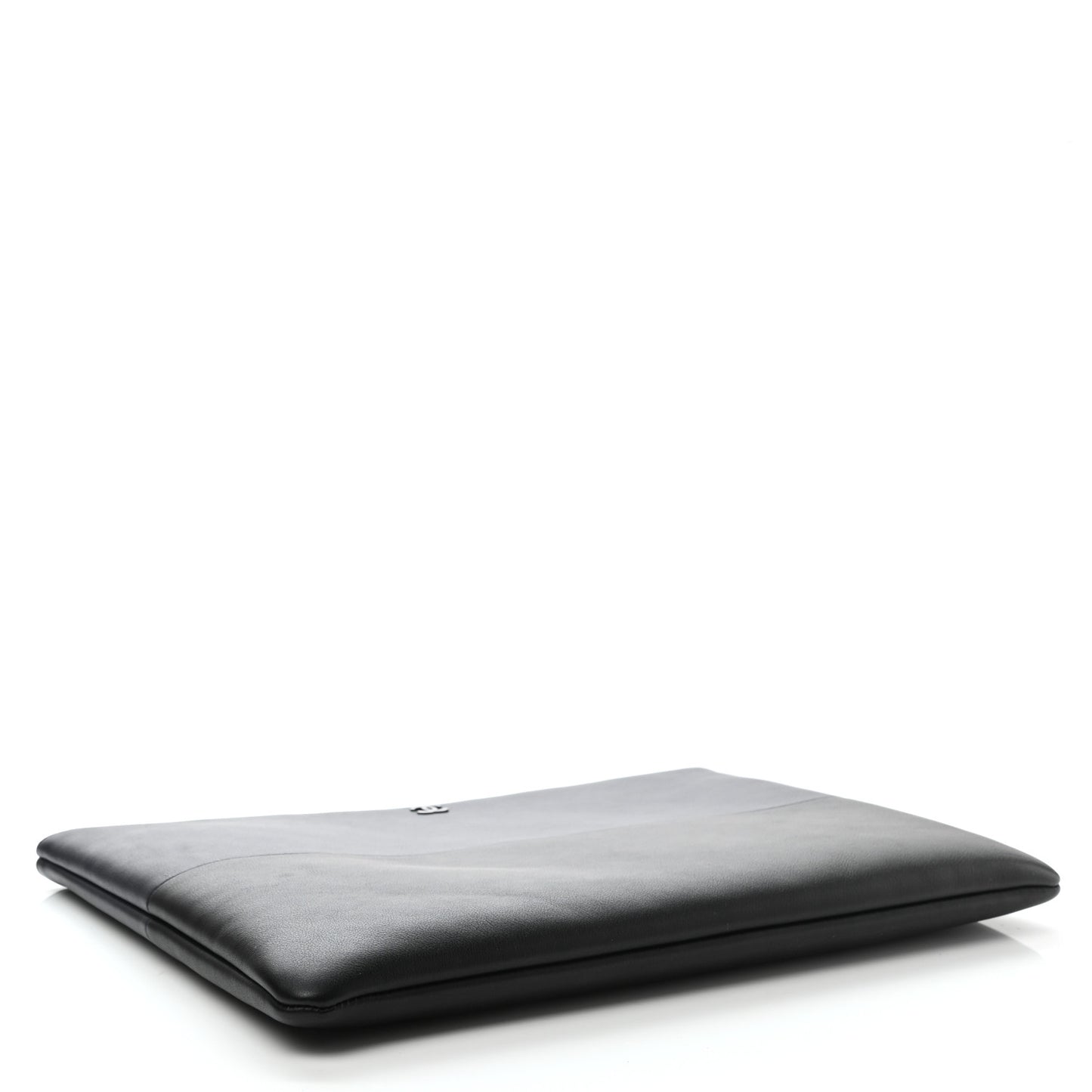 Calfskin Large Bicolor Cosmetic Case Black Navy
