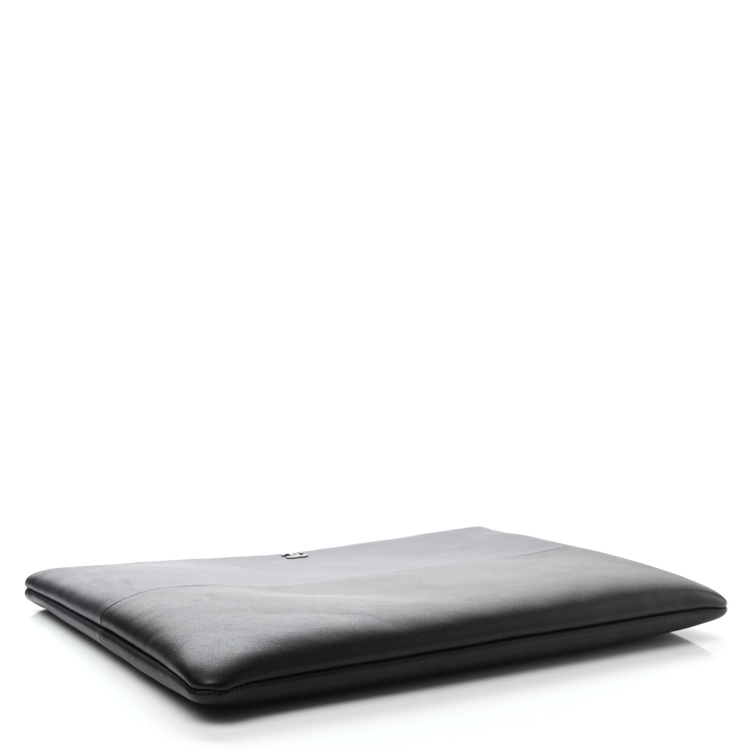 Chanel Calfskin Large Bicolor Cosmetic Case Black Navy 3 of 7
