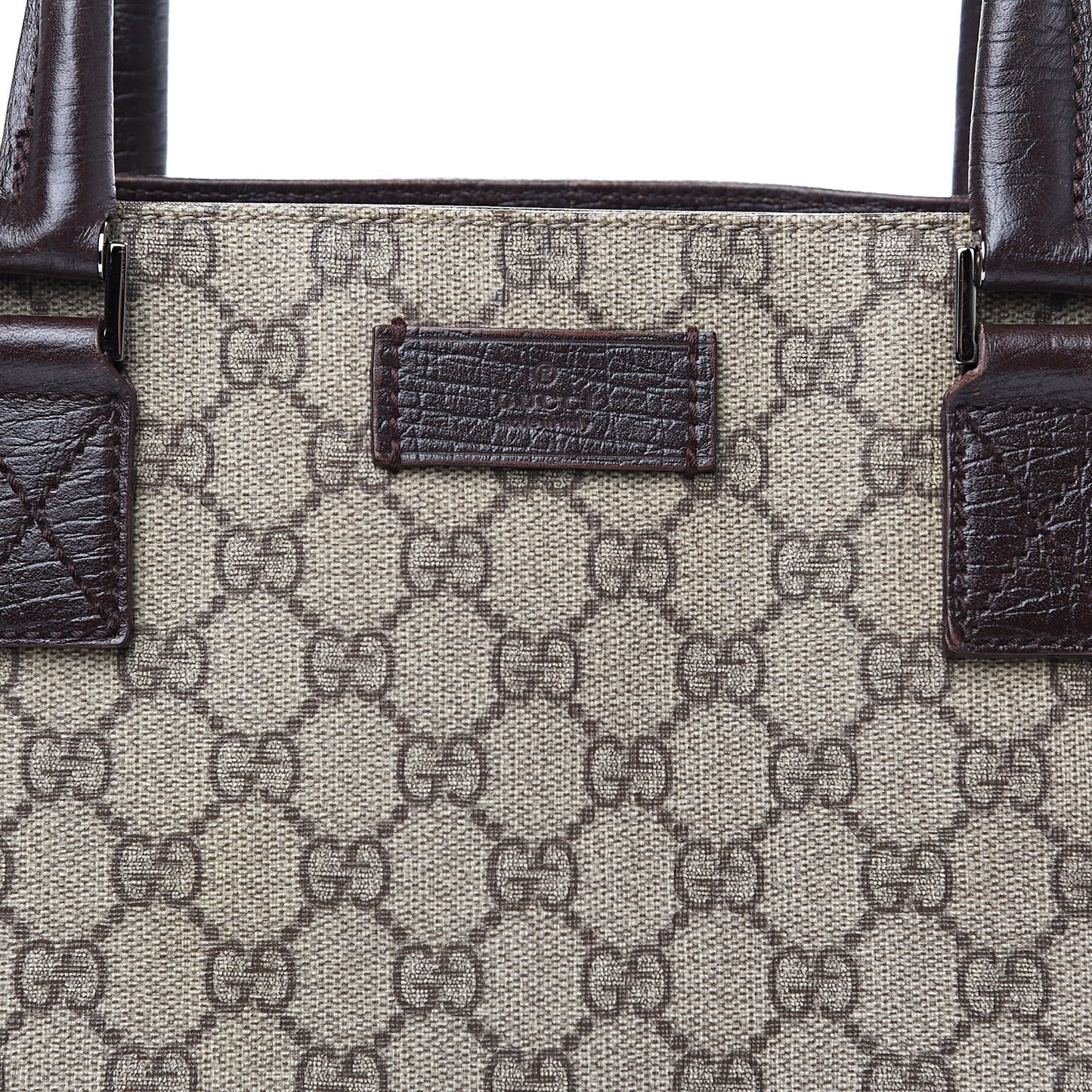 GG Plus Monogram Small Vertical Tote Dark Brown